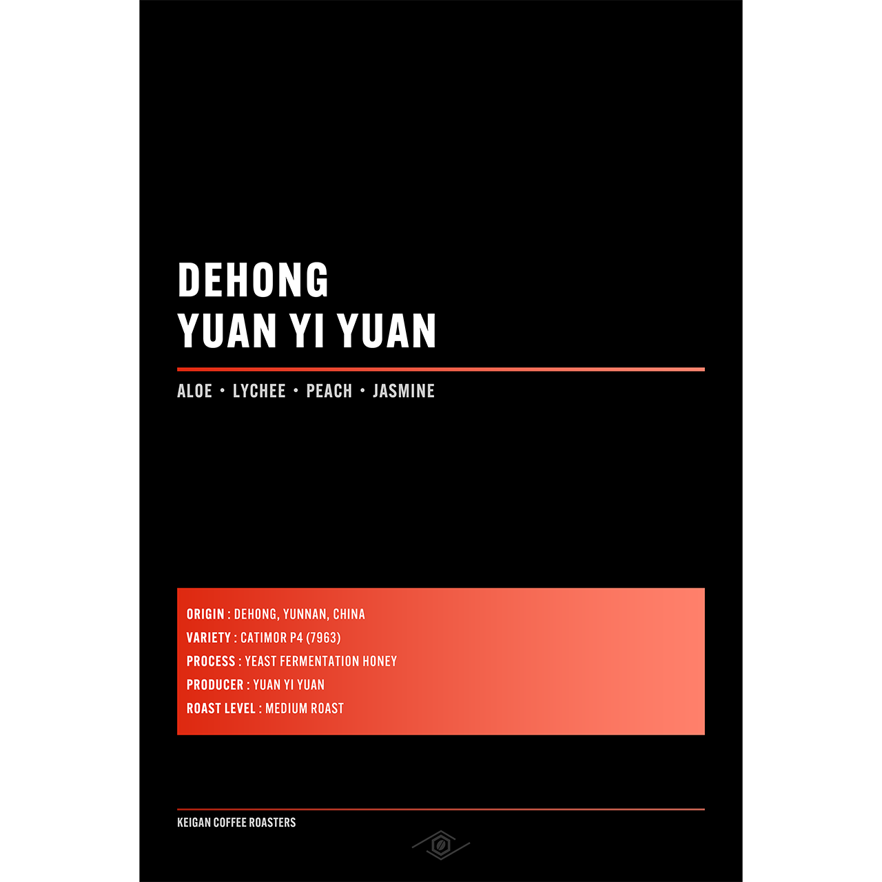 China Yunnan Tokuhiro Genichihara Catimor P4 (7963) Yeast Fermented Honey