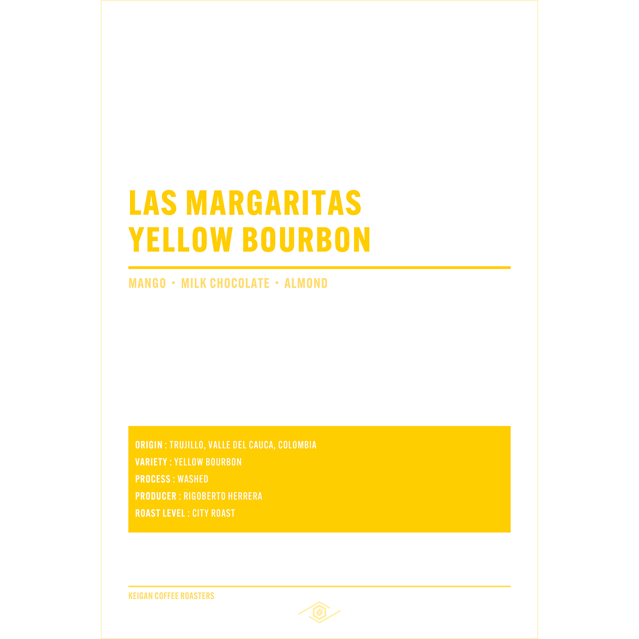 【2月のシングルオリジン】コロンビア CGLE ラス・マルガリータス イエローブルボン ウォッシュド