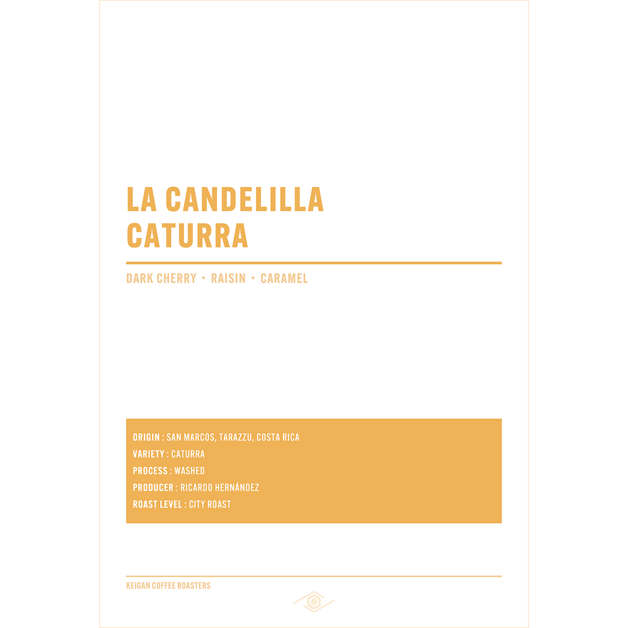 コスタリカ ラ・カンデリージャ カトゥーラ ウォッシュド